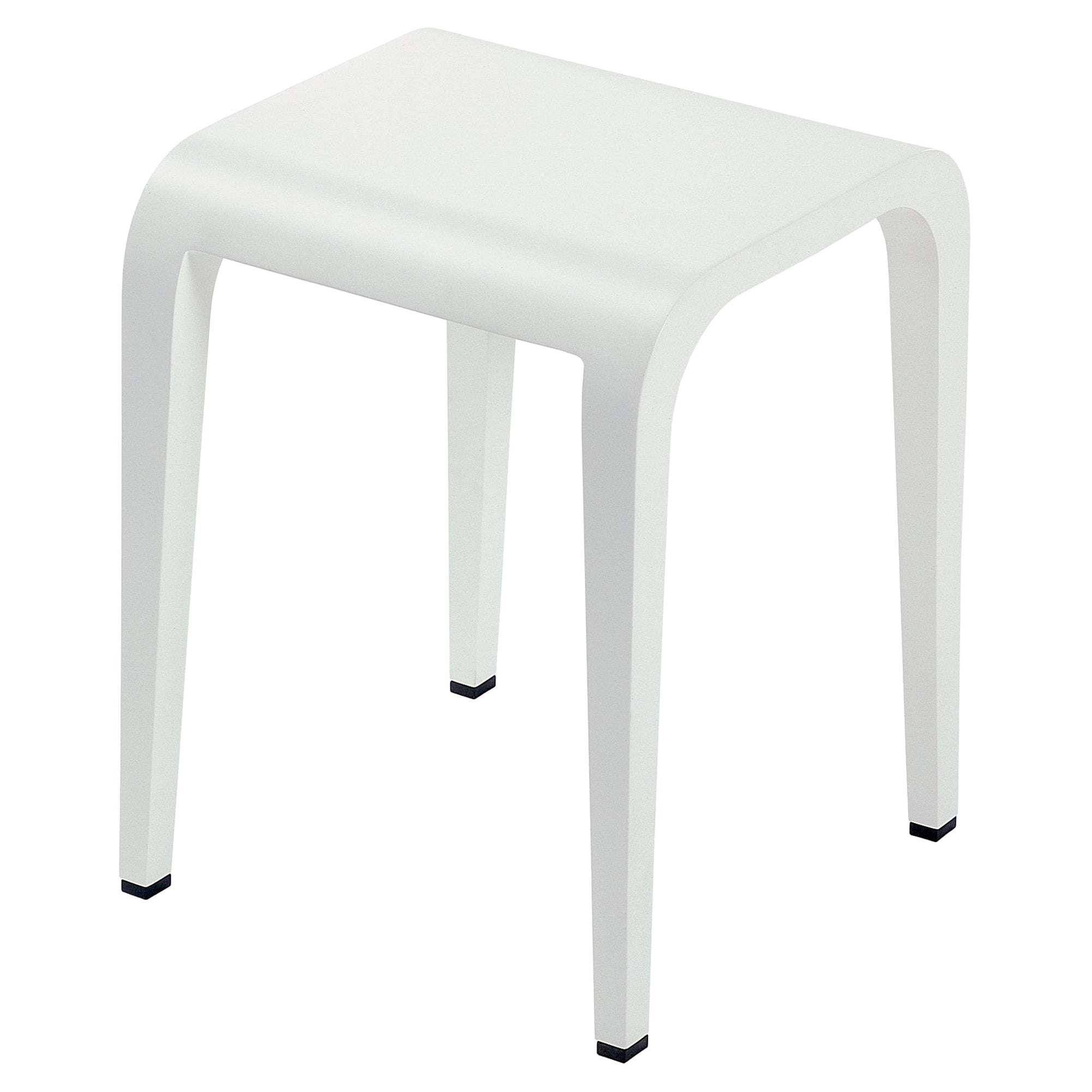 Tabouret Laleggera Alias 310 avec cadre en chêne teinté blanc de Riccardo Blumer