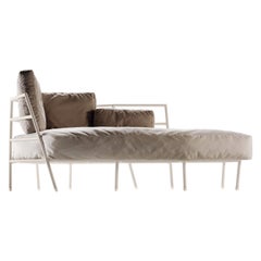 Alias 373_O Silla Dehors Dormeuse con Tapicería y Estructura Lacada en Blanco