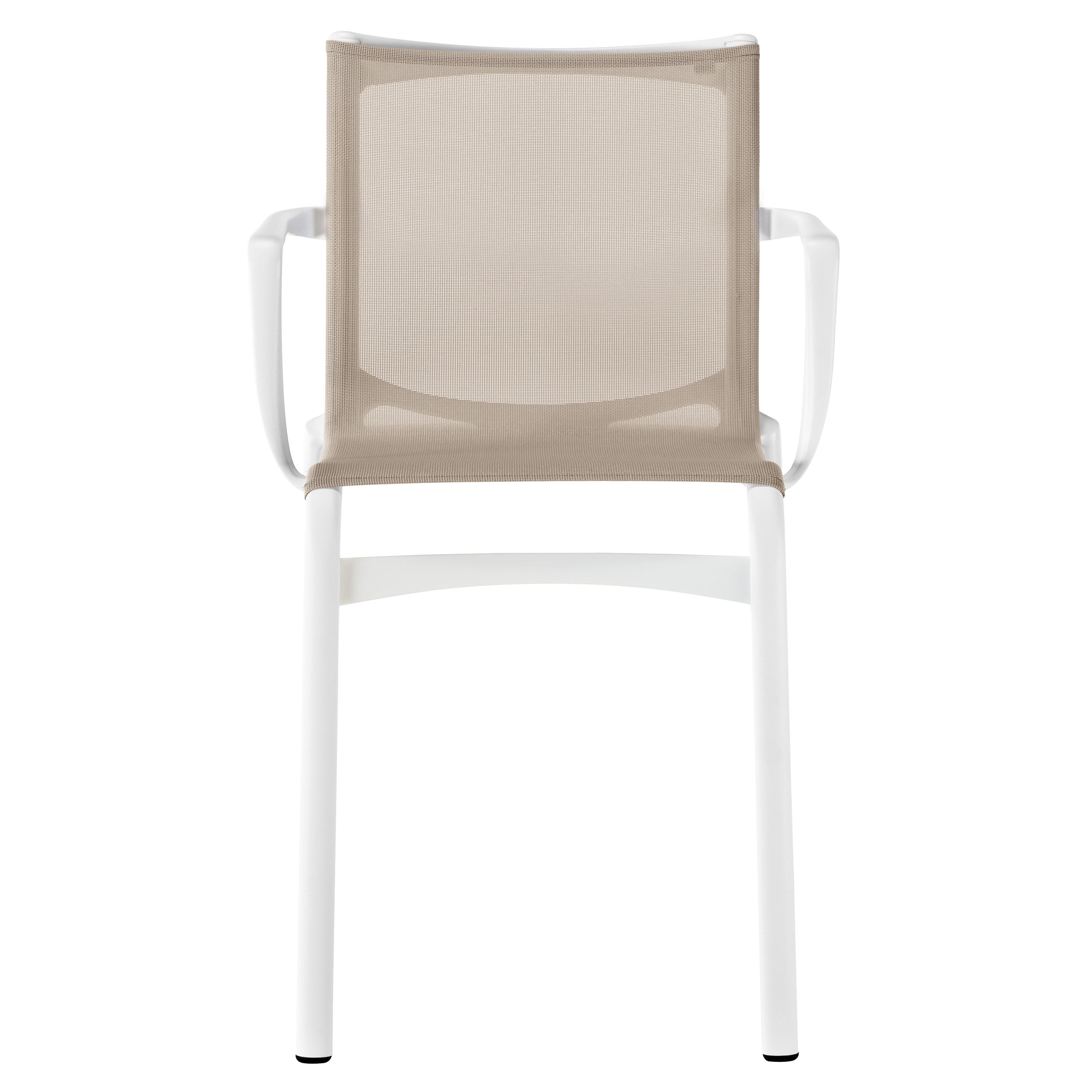Chaise d'extérieur à haut cadre Alias 417 en maille de sable avec cadre en aluminium laqué