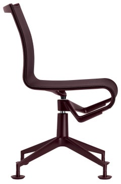 Alias 436 Meetingframe 44 Chair in Aubergine Seat with Lacquered Aluminum Frame