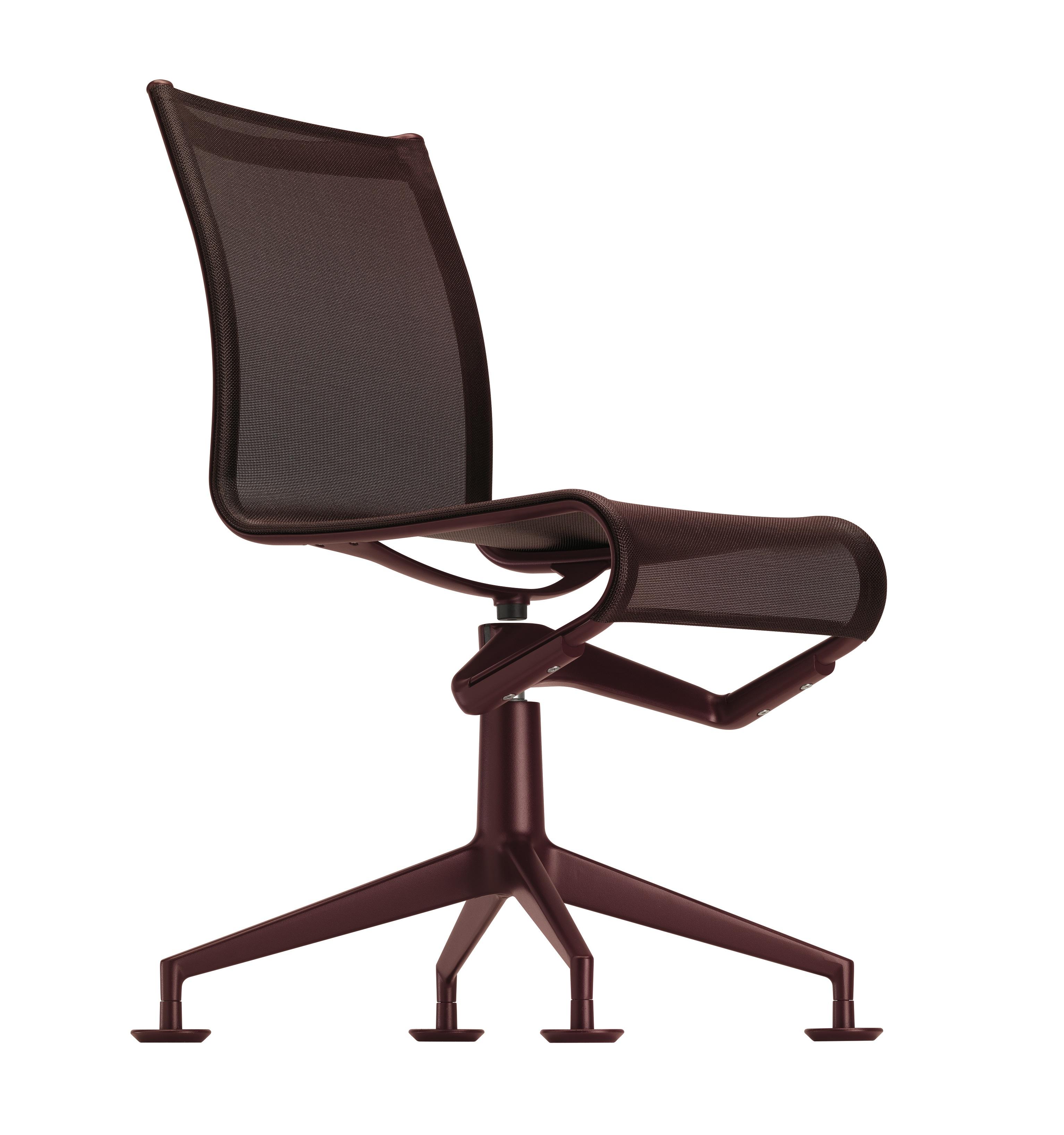 meetingframe 44, Stuhl in Aubergine-Stil mit lackiertem Aluminiumrahmen (Italienisch) im Angebot