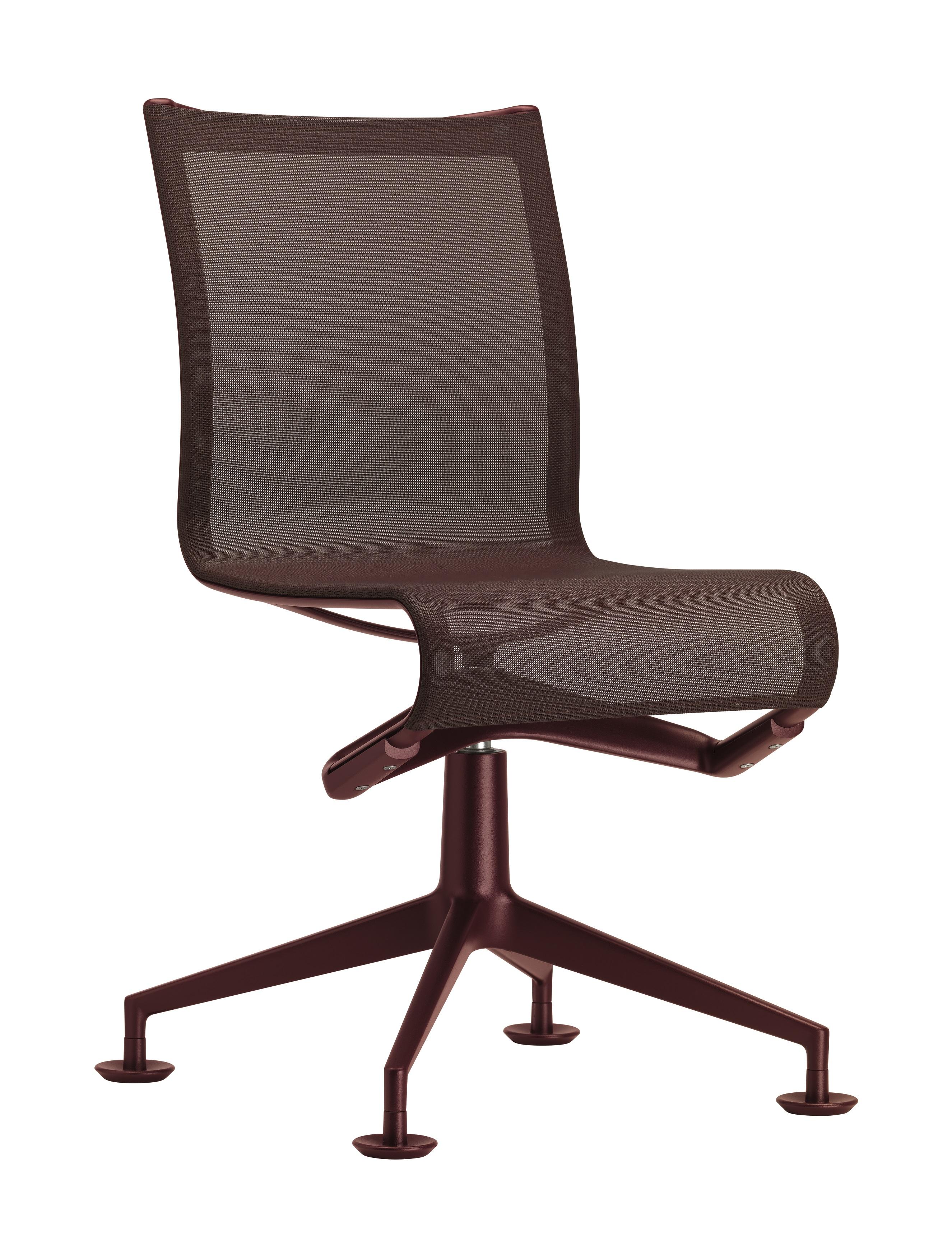 Alias 436 Meetingframe 44 Chair in Aubergine Seat with Lacquered Aluminum Frame In New Condition For Sale In Brooklyn, NY