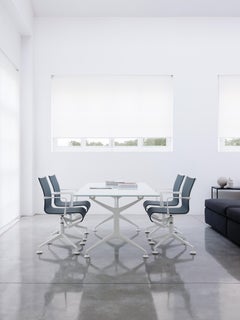 Alias 436 Meetingframe Swivel Chair in Sand Mesh with Chromed Aluminum Frame