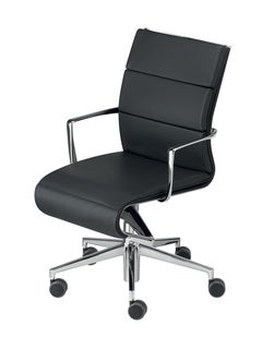 Alias 445 Rollingframe+ Tilt 47 Chair in Black Mesh & Chromed Aluminium Frame