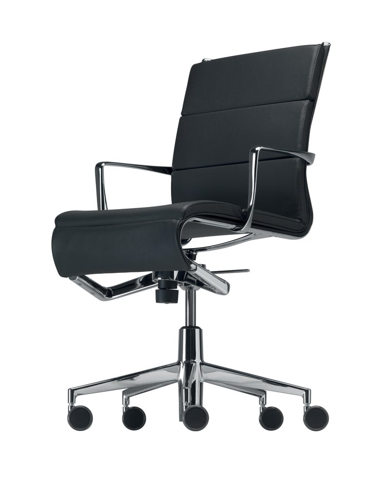 Alias 445 Rollingframe+ Tilt 47 Chair in Black Mesh and Chromed ...