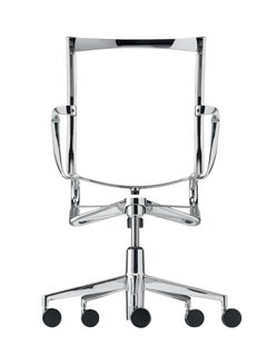 Alias 445 Rollingframe+ Tilt 47 Chair in White Mesh with Chromed Aluminium Frame
