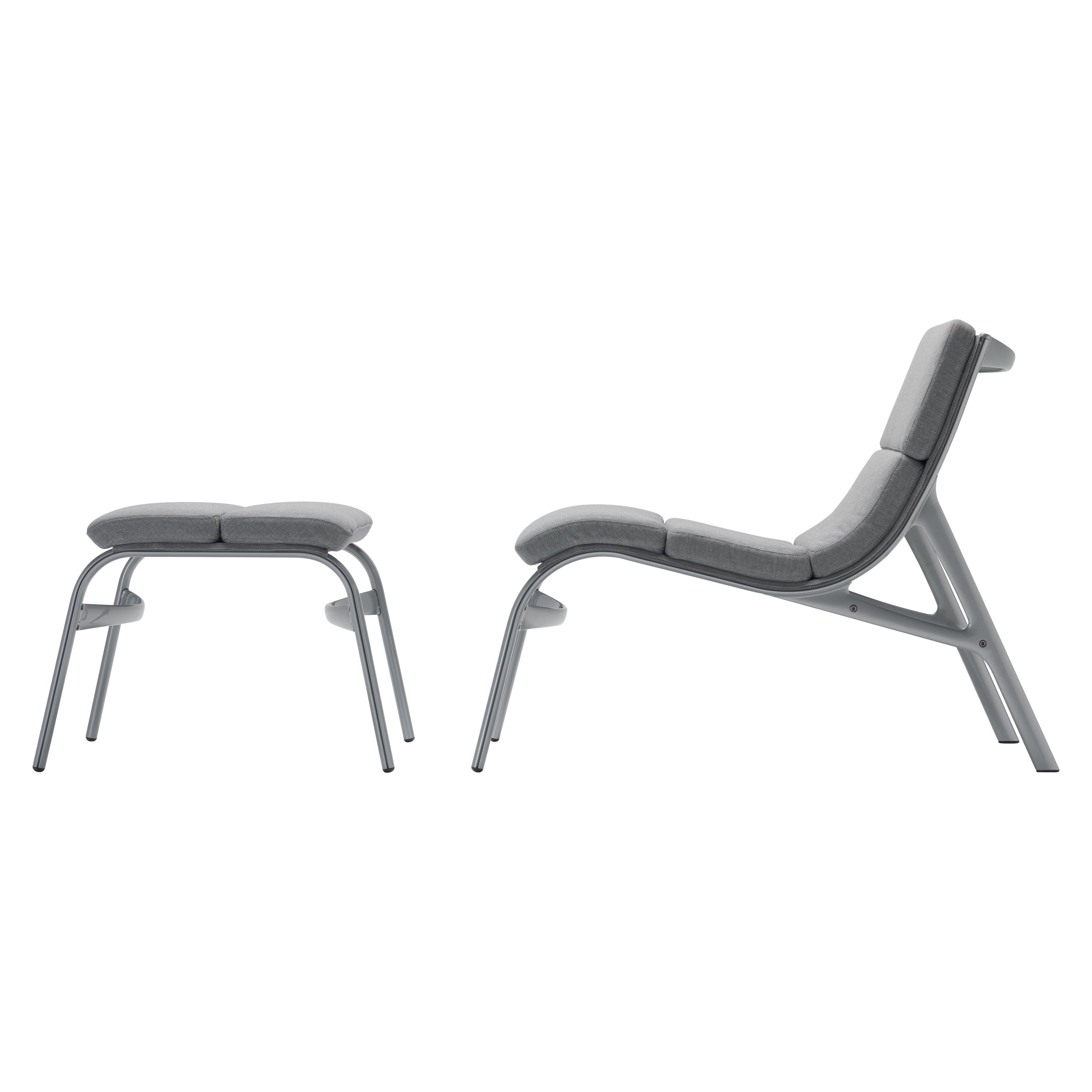 Alias 462/464 Outdoor Armrahmen Soft & Feetframe in Grau mit Sand lackiert
