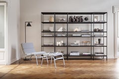 Alias 462 Armframe Soft Chair in Sand Mesh and Grey Seat with Lacquered Frame