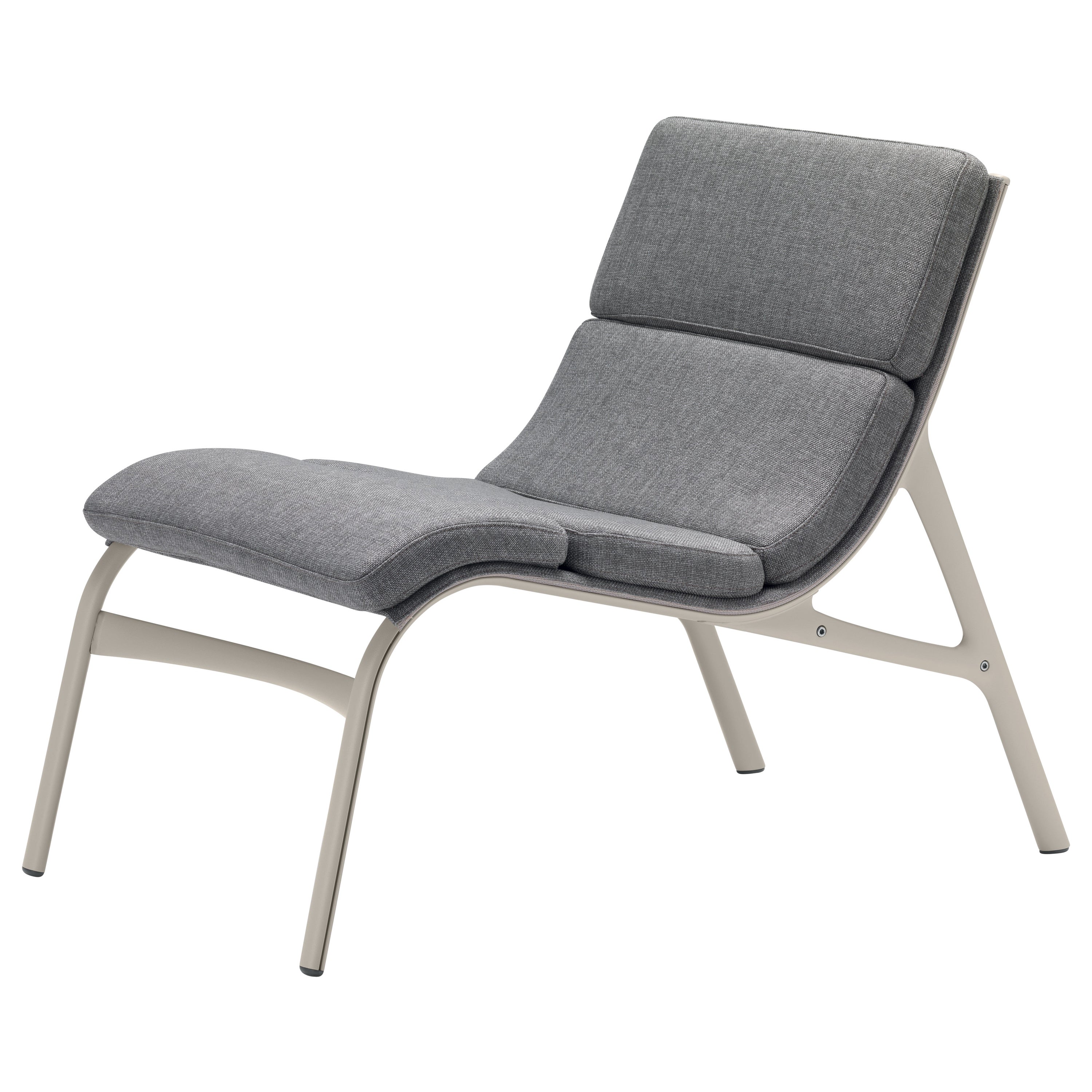 Chaise  accoudoirs Alias 462 en maille de sable et assise grise avec cadre laqu