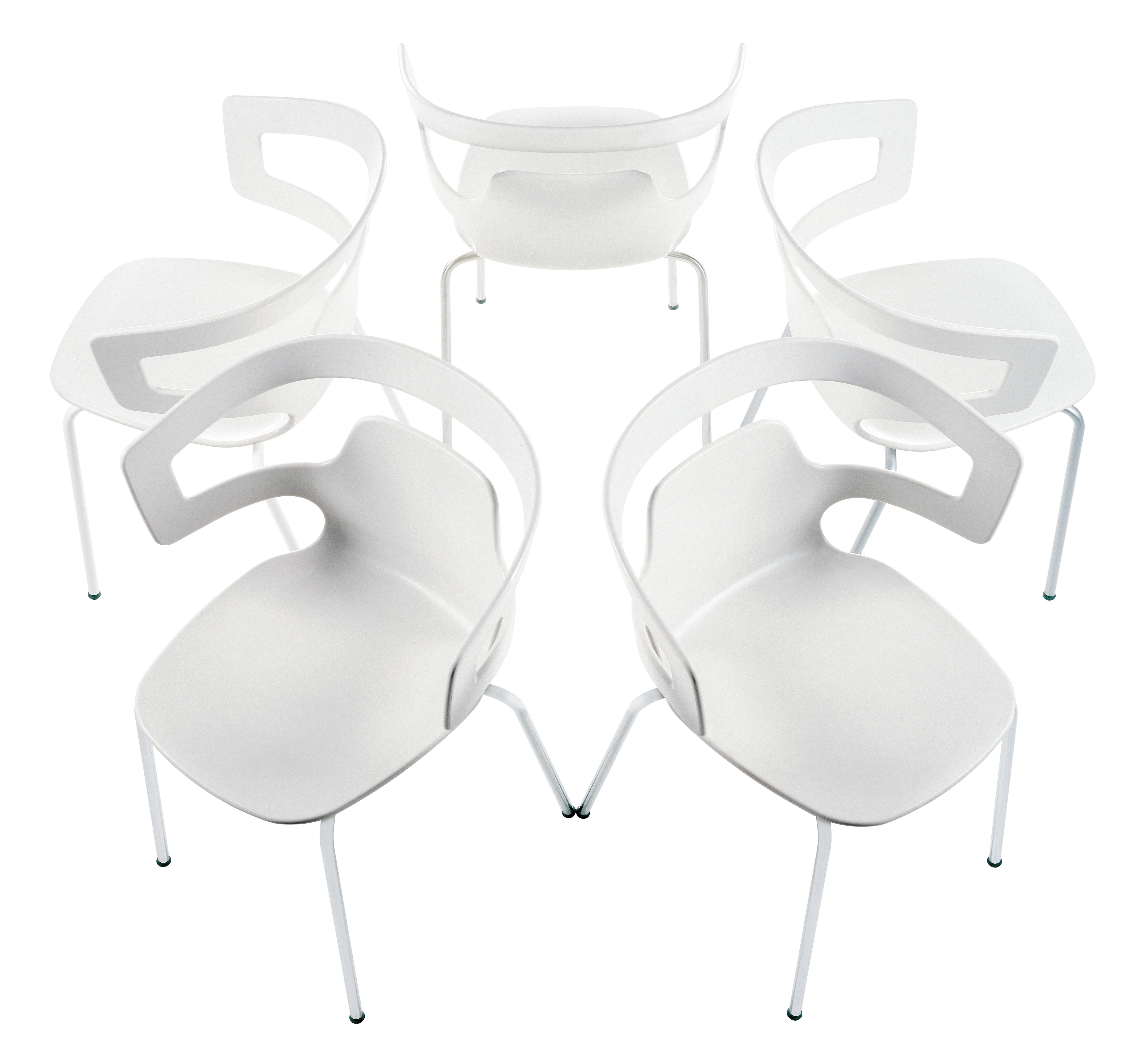Alias 500 Segesta Chair in White Lacquered Steel Frame by Alfredo Häberli In New Condition For Sale In Brooklyn, NY