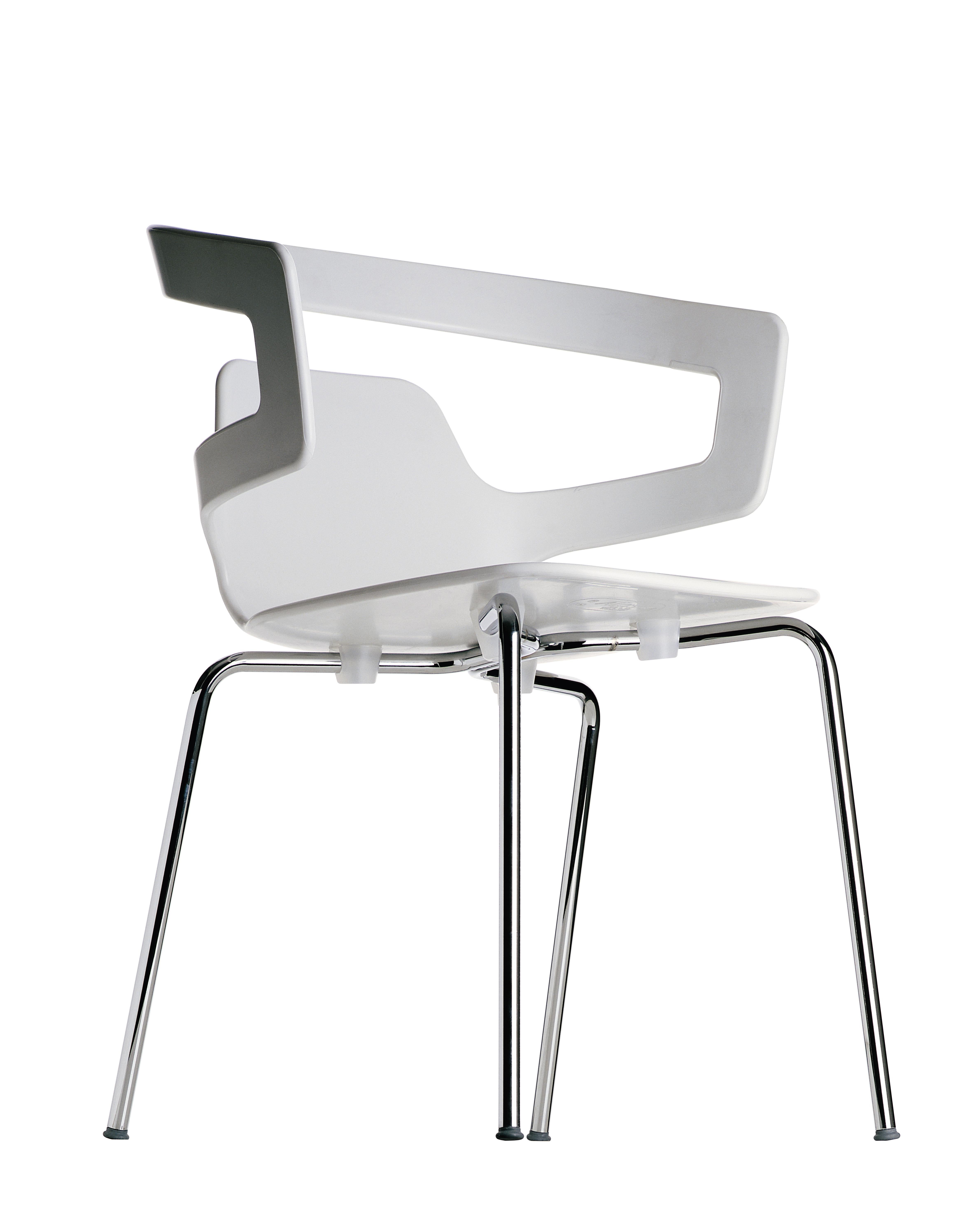 Alias 500 Segesta Chair in White Seat and Chromed Steel Frame by Alfredo Häberli In New Condition For Sale In Brooklyn, NY