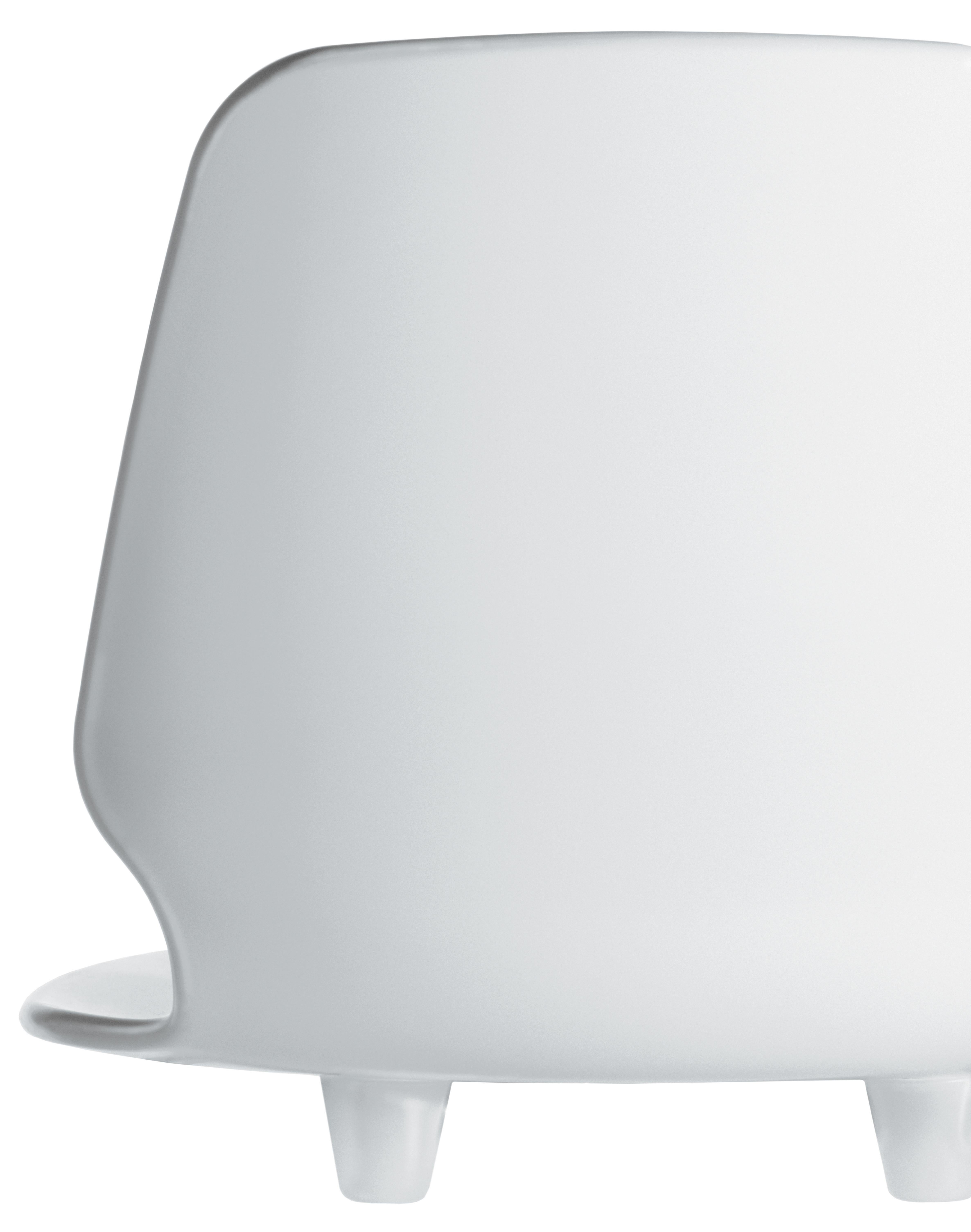 Alias 538 Selinunte Studio Chair in White Seat and Light Grey Steel Frame by Alfredo Häberli

Height adjustable chair on soft (or hard ***) castors, with 5-star swivel base in lacquered steel; seat and back in solid plastic material.***on