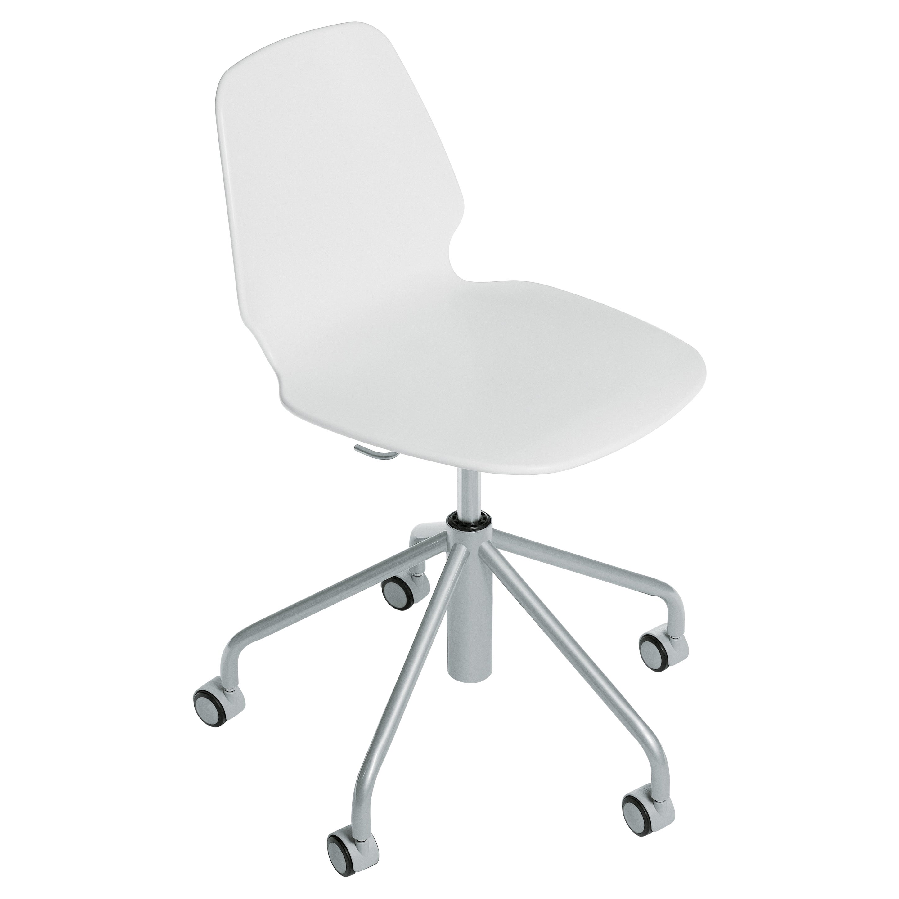 Alias 538 Silla de Estudio Selinunte de asiento blanco y estructura de acero gris claro en venta