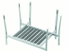 Alias 860 Eleven Armchair in Mint Green Seat with White Lacquered Aluminum Frame