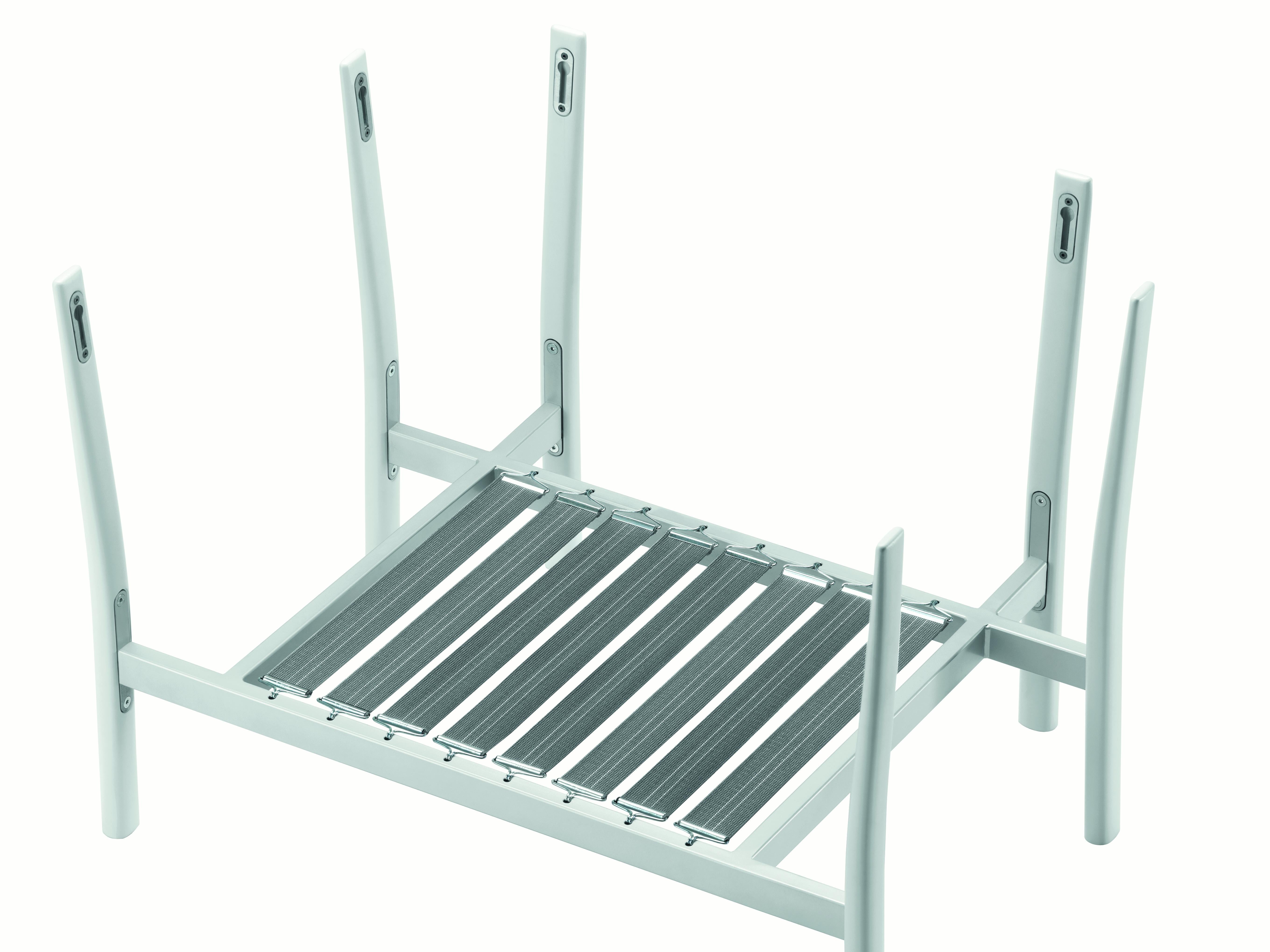 Alias 860 Eleven Sessel in rotem Sitz mit Korallenrotem lackiertem Aluminiumgestell (Italienisch) im Angebot