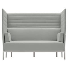 Canapé Alias 863 à onze dossiers hauts 2 Seater avec cadre en aluminium laqué gris et blanc