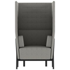 Alias 865 Canapé « One Seater » à onze dossiers hauts en gris avec cadre laqué noir