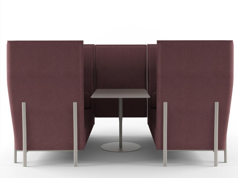 Alias 866 Eleven High Back Privacy One Seater Sofa with Table in