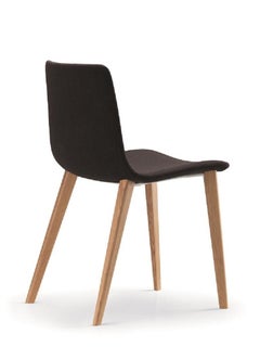 Alias 89M Slim Chair Soft L with Natural Oak Frame and Grey Upholstered Seat
