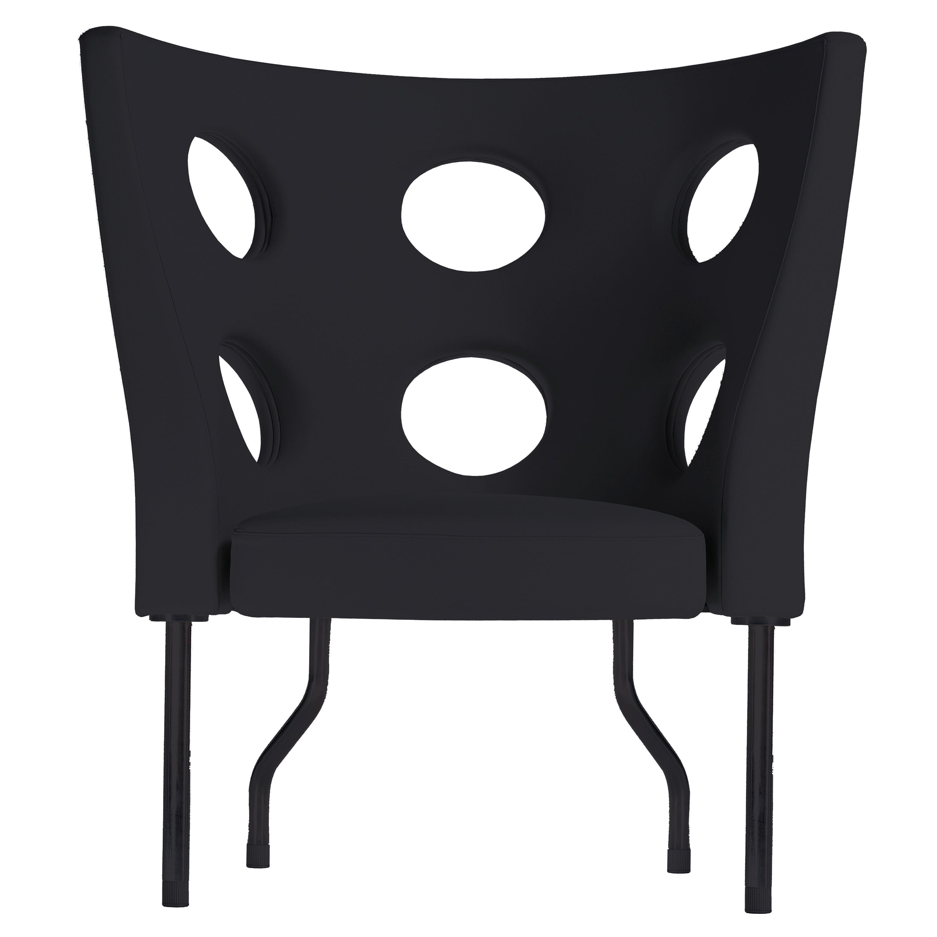 Alias 911 Fauteuil Monoflexus noir avec tapisserie et structure en acier laqué