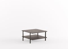 Alias 954 Eleven Tavolo basso doppio quadrato con struttura laccata grigio grafite