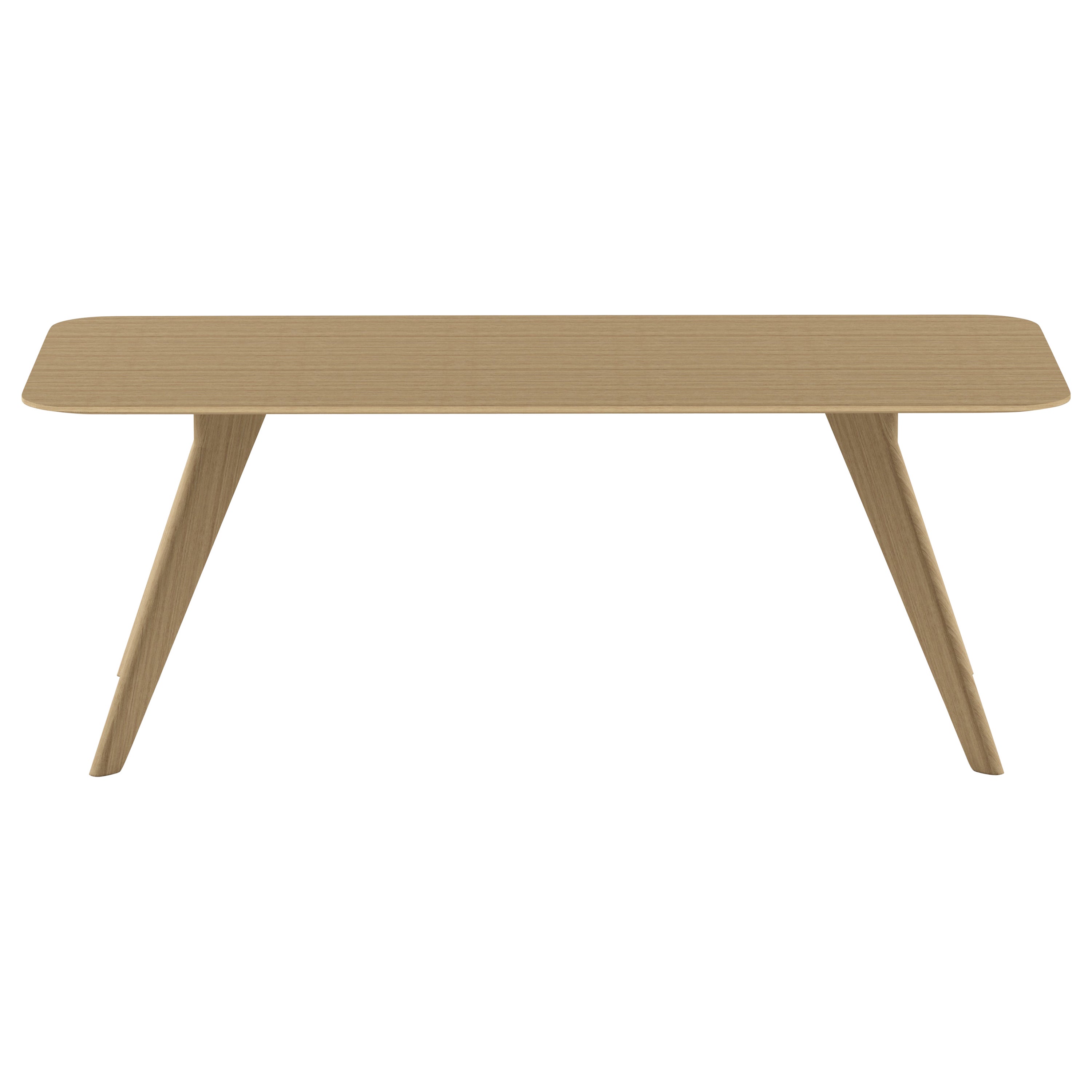 Table rectangulaire Alias AGO AG5 avec cadre en chêne naturel et métal laqué