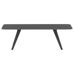 Table rectangulaire Alias AGO AG6 avec cadre en chêne gris et métal laqué