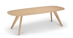 Table ovale Alias AGO AG8 avec cadre en chêne naturel et métal laqué