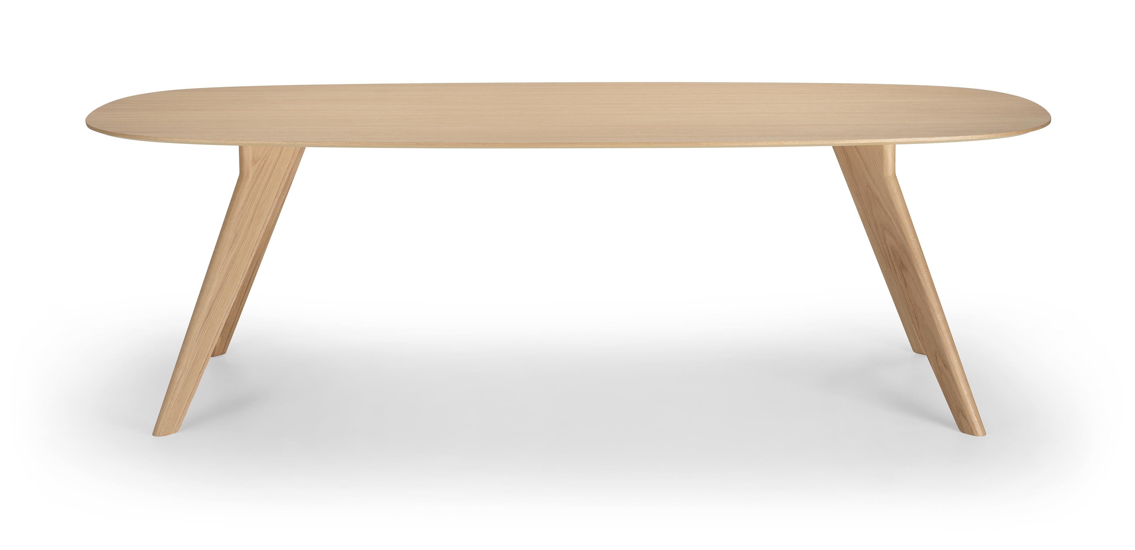 Italian Alias AGO AG8 Oval Table with Natural Oak and Metal Frame in Lacquered Steel  For Sale