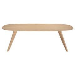 Table ovale Alias AGO AG8 avec cadre en chêne naturel et métal laqué