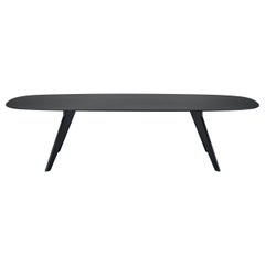 Table ovale Alias AGO AG9 avec cadre en chêne foncé et métal laqué