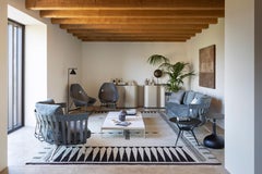 Canapé modulaire et table basse Alias AluZen en tissu d'ameublement avec cadre en aluminium poli