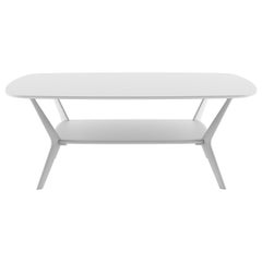 Table d'extérieur Alias B04 Biplane XS 95x95 avec plateau blanc et cadre laqué