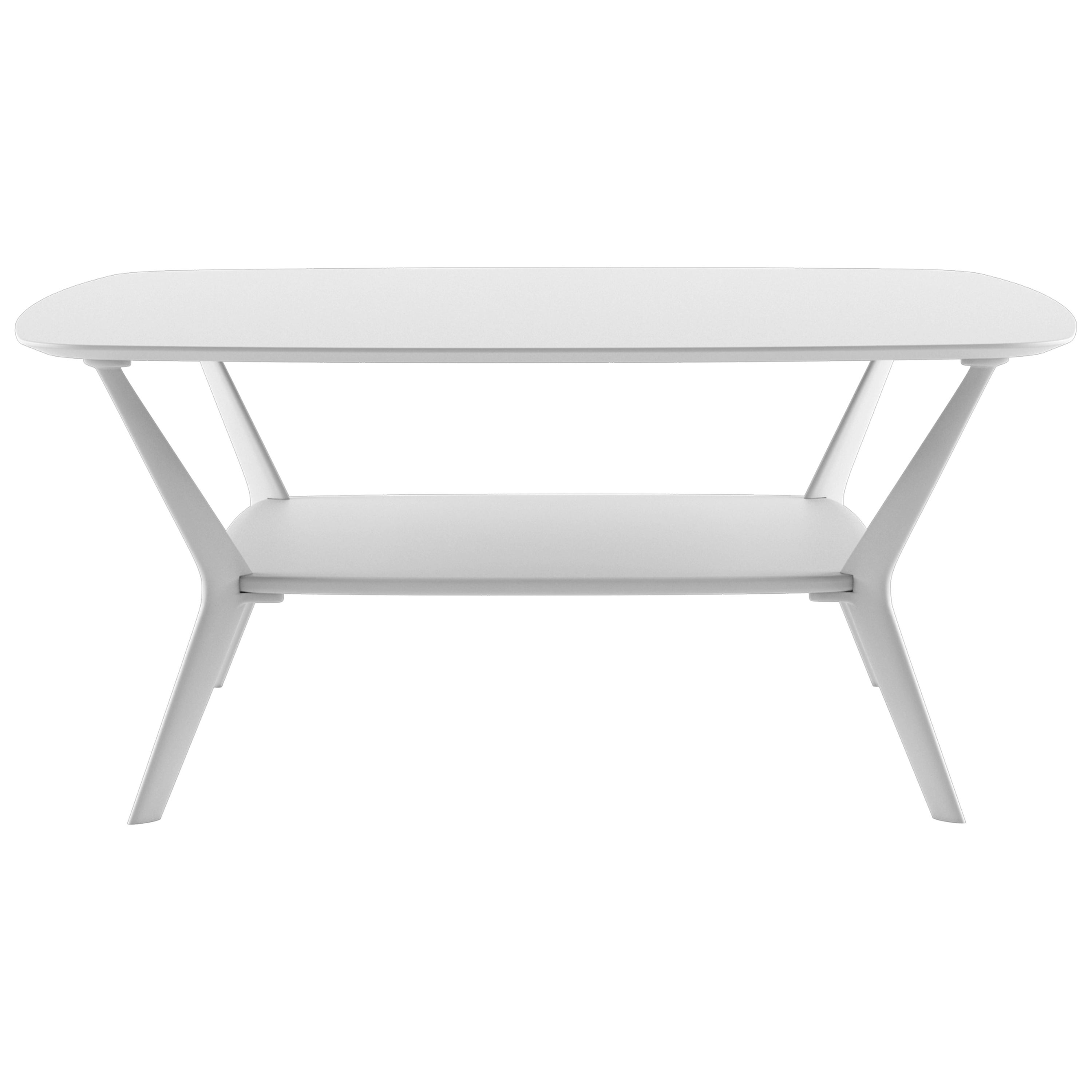 Tavolo da esterno Alias B05 Biplane XS 80X80 con piano bianco e struttura laccata