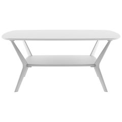 Table d'extérieur Alias B05 Biplane XS 80X80 avec plateau blanc et cadre laqué