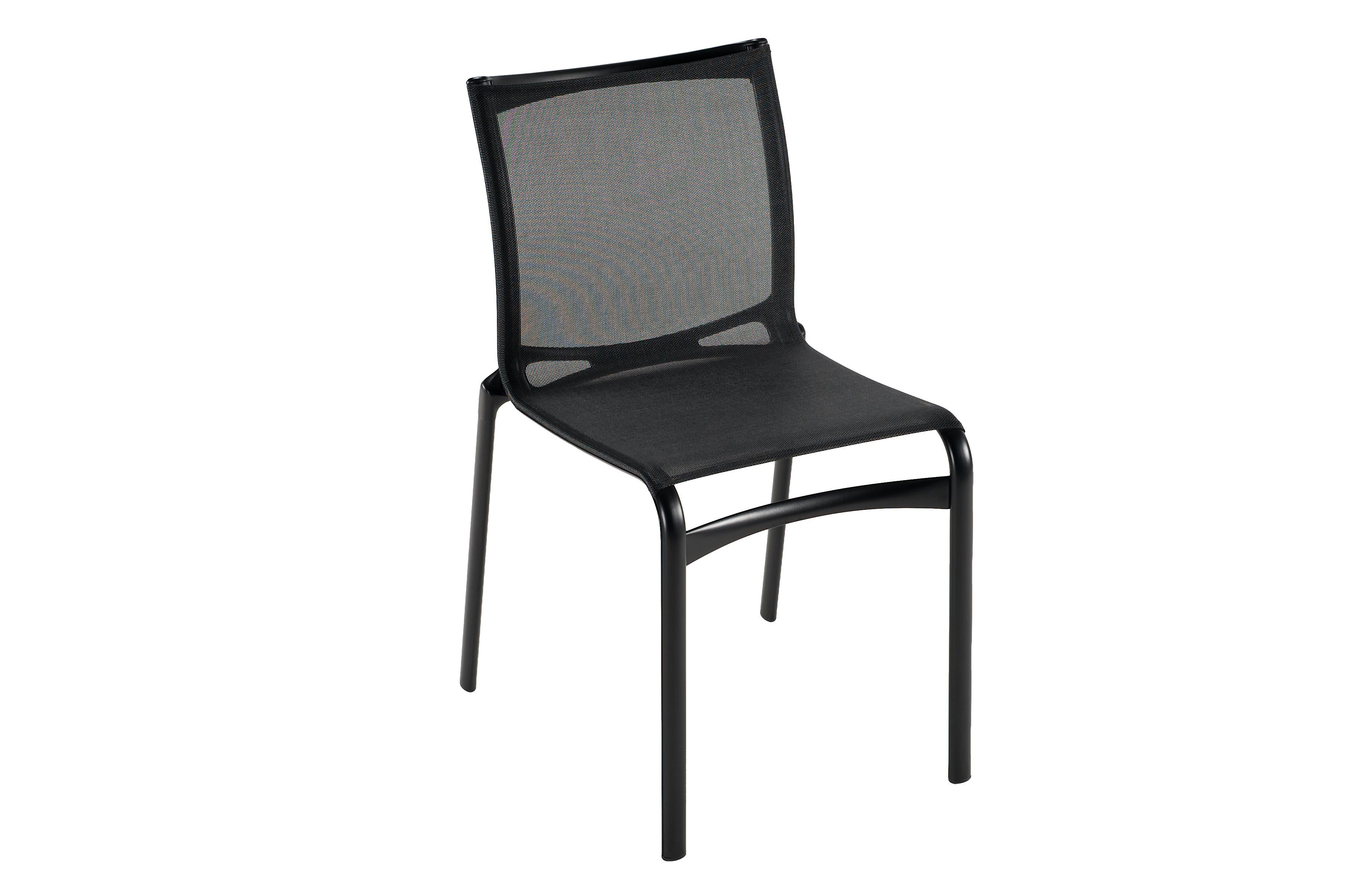 Alias Bigframe 44 Chair in Black Mesh Seat with Lacquered Aluminium Frame In New Condition For Sale In Brooklyn, NY