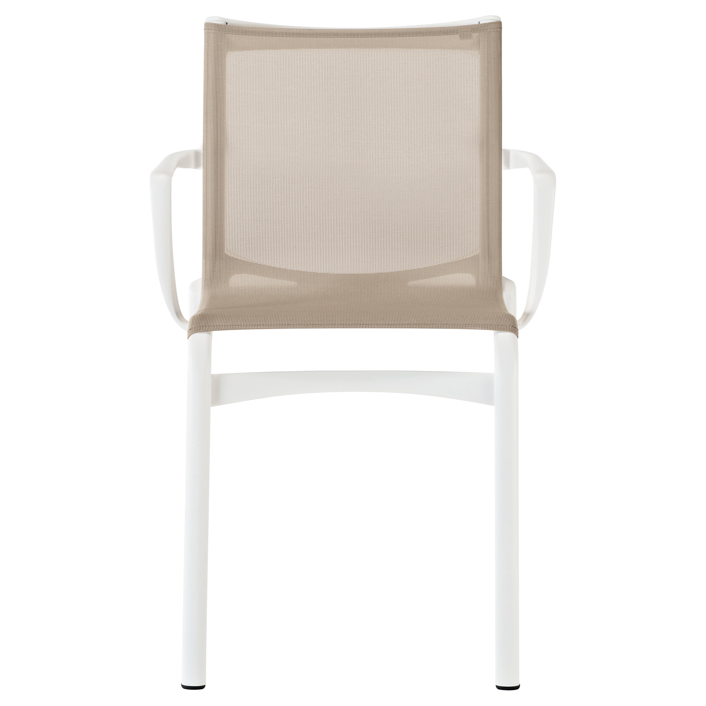 Fauteuil d'extérieur Alias Bigframe 44 en maille de sable avec cadre en aluminium laqué
