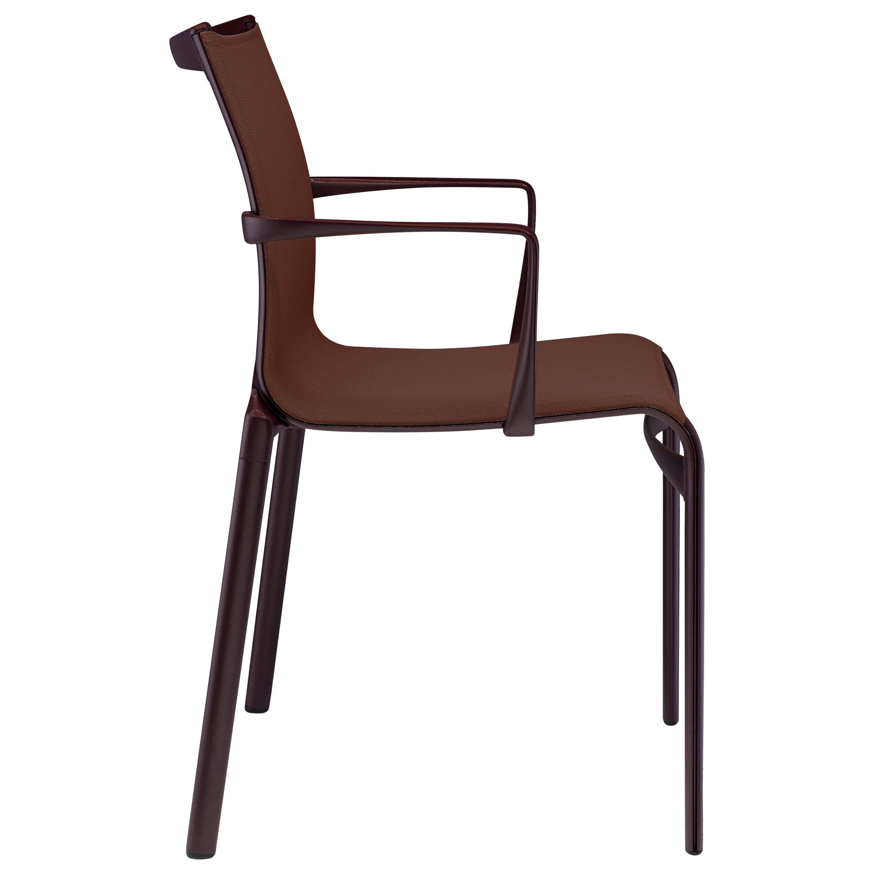 Sillón de exterior Alias Bigframe 440 de malla berenjena con estructura de aluminio