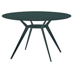 Table Alias Biplane 402 avec plateau en MDF gris graphite et cadre en aluminium laqué