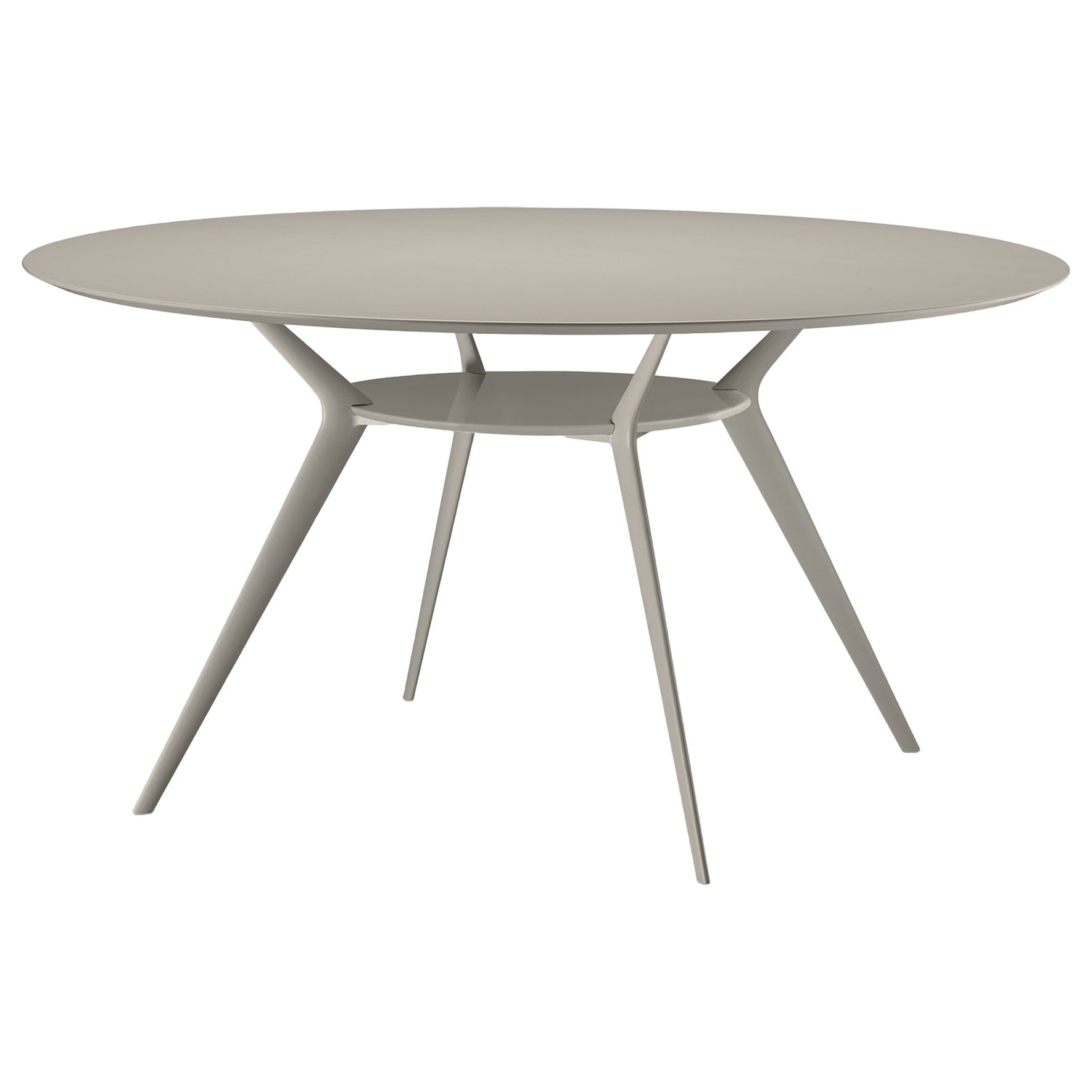 Mesa Alias Biplane 403 con tablero de MDF arenado y estructura de aluminio lacado arenado