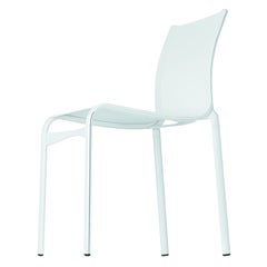 Silla de exterior Alias Highframe 40 de malla blanca con estructura de aluminio lacado
