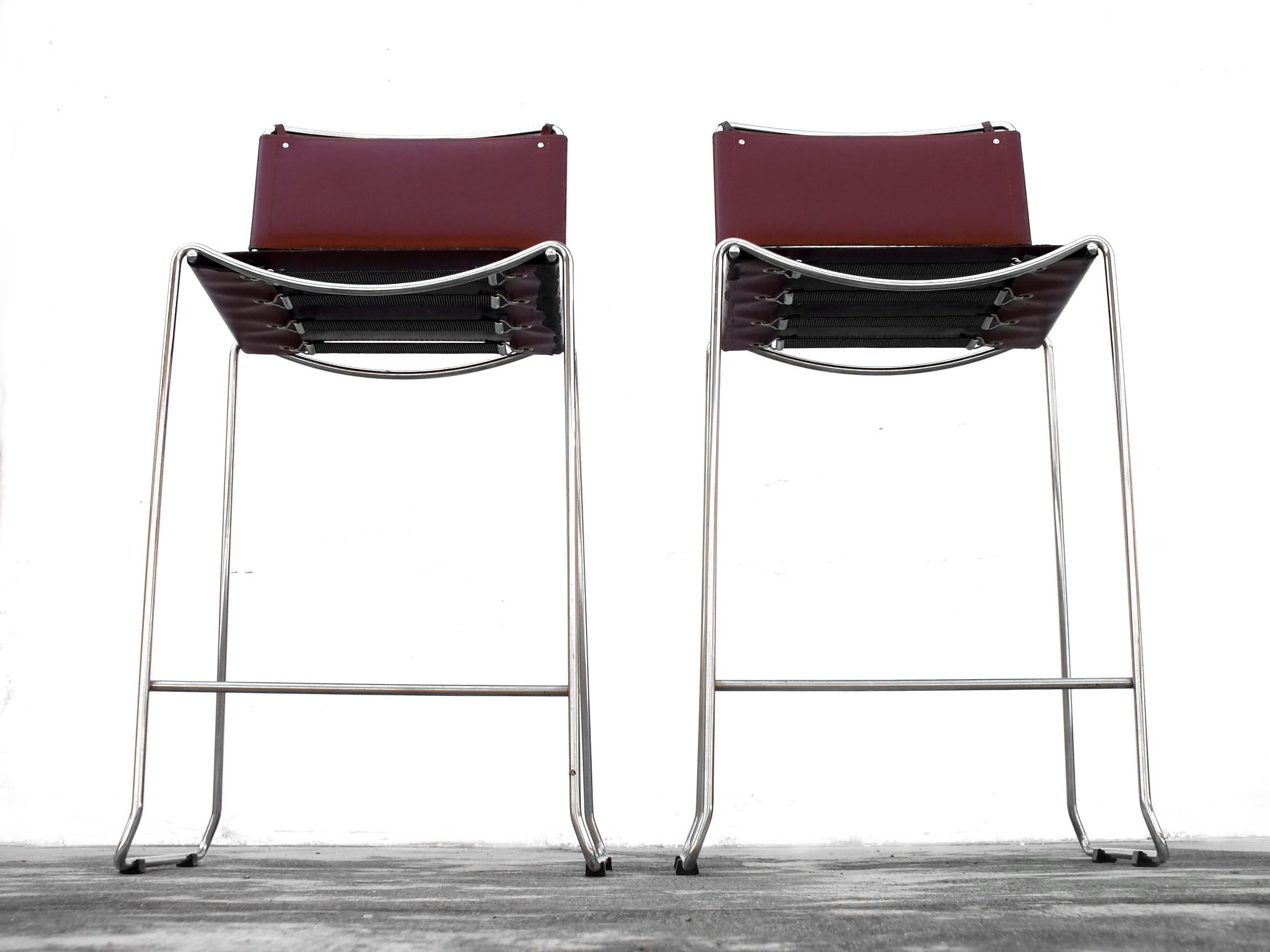 Alias Italy Production Two Stools by Belotti Giandomenico Design in Years '70 For Sale 3