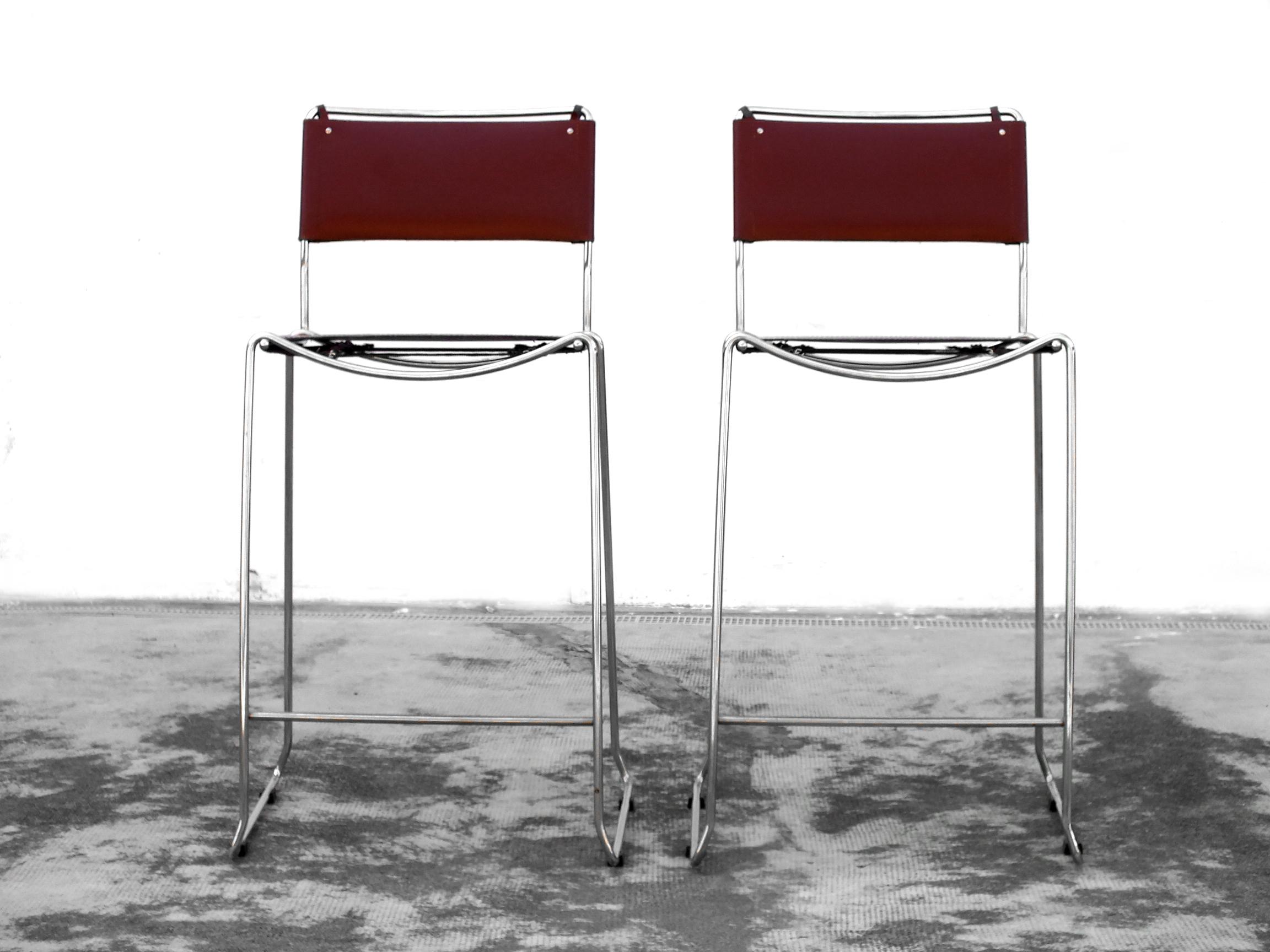 Alias Italy Production Two Stools by Belotti Giandomenico Design in Years '70 For Sale 4