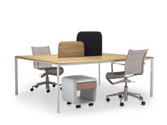 Cassetto Alias LA3 Landscape in MDF Oak naturale e struttura in plastica laccata bianca