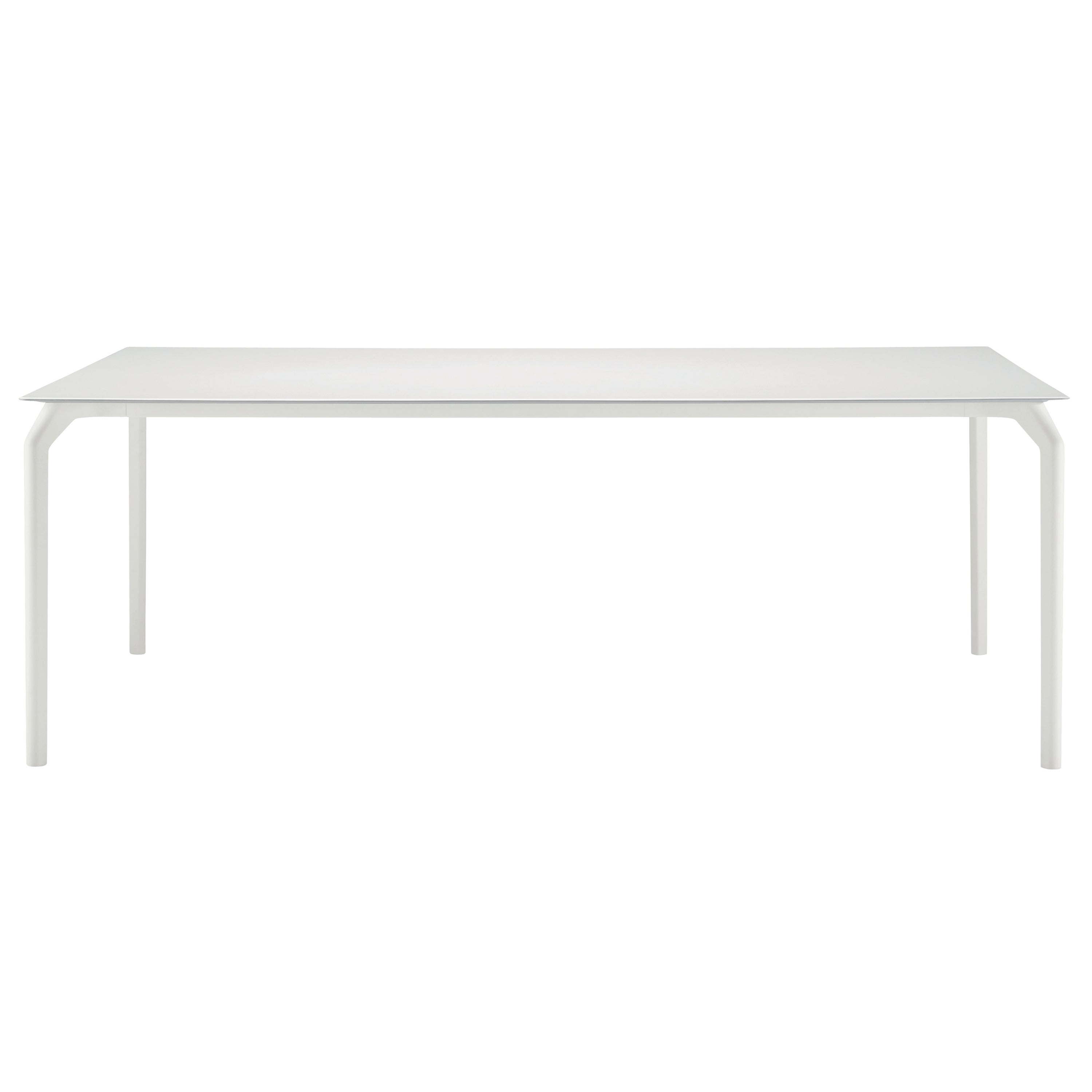 Grande table Alias 632 TEC 1000 en blanc avec cadre en aluminium laqué