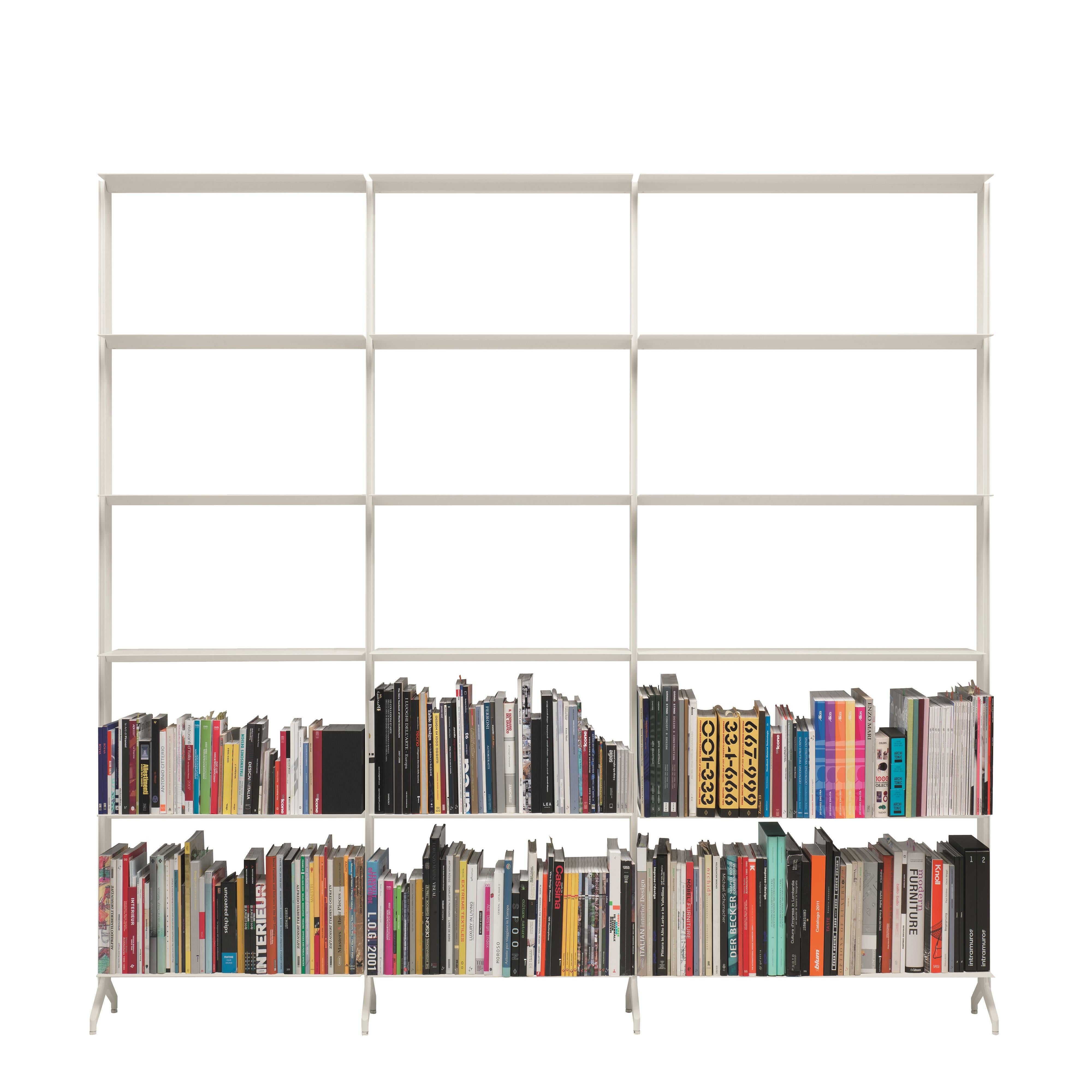 Italiano Libreria Alias Large J09 Aline con struttura in alluminio laccato bianco in vendita