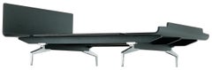 Alias LL4 Legnoletto Bed in Black Matt Lacquer with Polished Aluminum Legs