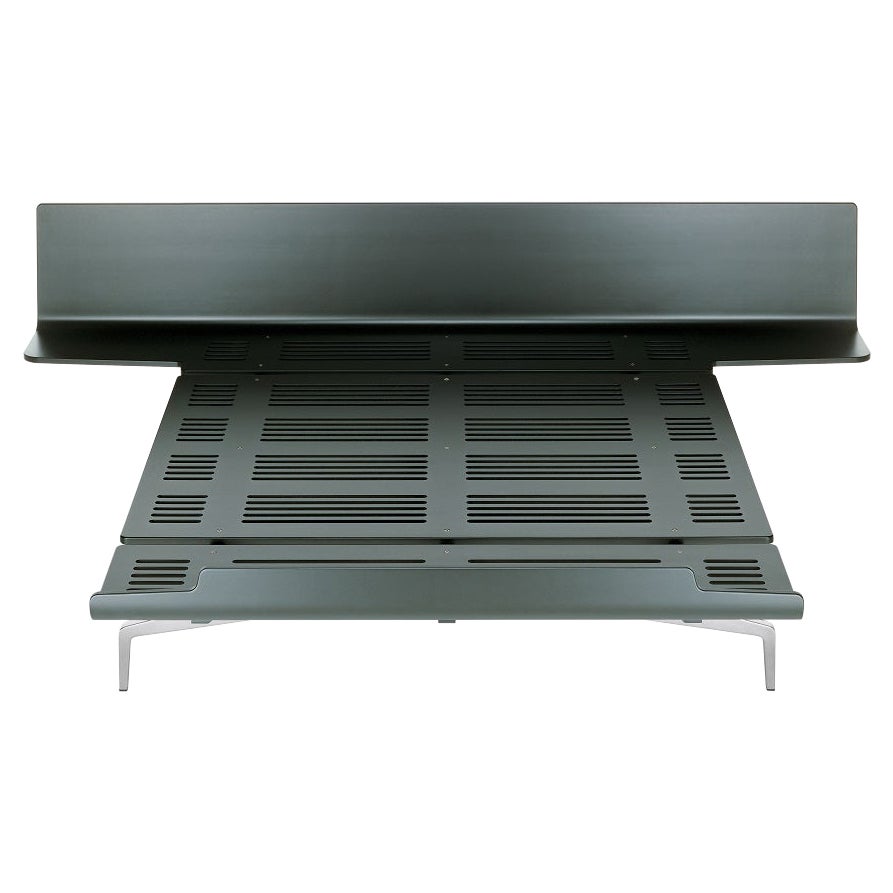 Letto Alias LL8 Legnoletto in Laccato Nero Opaco e Gambe in Alluminio Lucido in vendita