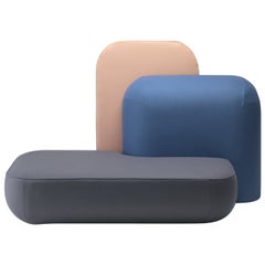 Siège tapissé gris avec dossier Alias Okome 004 de Nendo