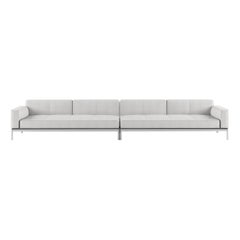 Alias P06 Aluminium-Sofa mit Polsterung und Polsterung aus poliertem Aluminiumrahmen